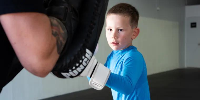 Kids MMA class at Oasis Fight Academy